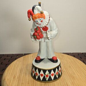 Vintage ENESCO Ceramic Clown MUSIC BOX Plays "Send in the Clowns" Sri Lanka